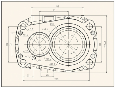 Чертеж в ADEM CAD – ассоциативная связь с моделью