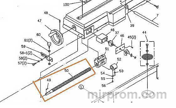 Винт ходовой, поз. №50 для станка мод. UE-712C