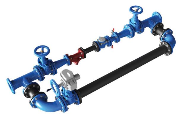 Водомерный узел (изготовление и монтаж)