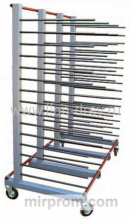 Сушилка-стеллаж на колесах, разборная (стеллаж-тележка)