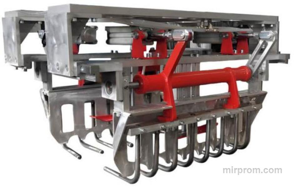 Клещевой захват для укладки мешков на поддоны промышленным роботом