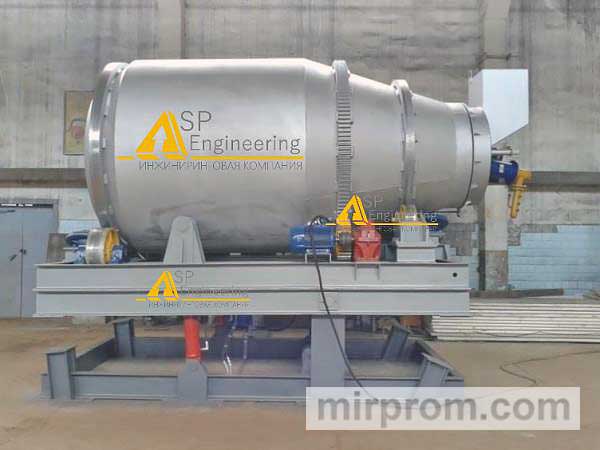 Роторная печь для плавки свинца