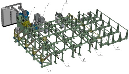 Линия сварки трением буровых труб