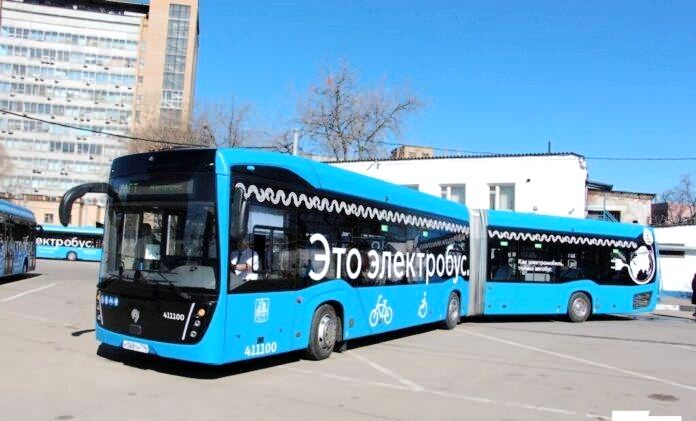Электробус-гармошка КАМАЗ – на магистральном маршруте