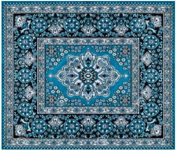 Голубой ковёр в восточном стиле