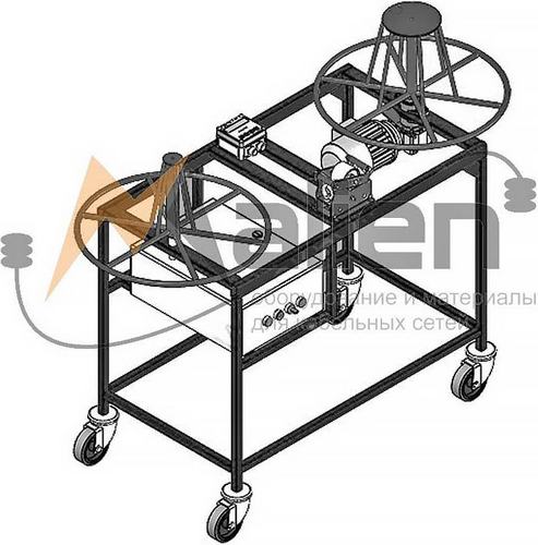 Станок для перемотки кабеля полуавтоматический напольный СПК 0,6-30ПК (диаметр перематываемого материала от 1 до 20 мм
