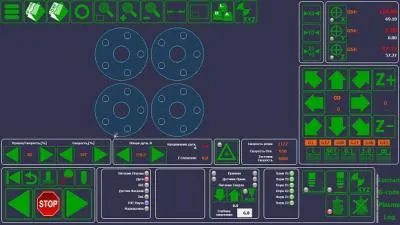 Интерфейс системы ЧПУ станка
