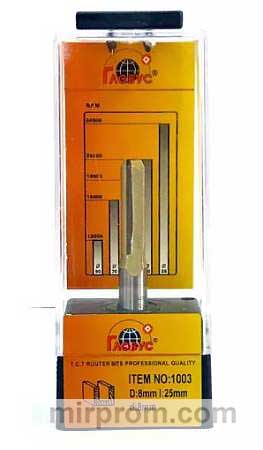 Фреза по дереву ГЛОБУС пазовая прямая 1003 D8 d8 h25