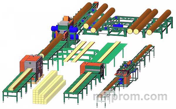 Лесопильная линия для бревен до 450 мм Триумф