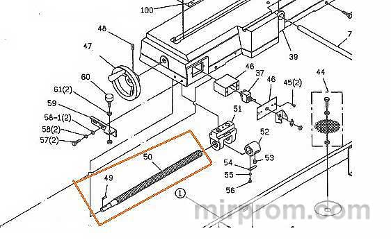 Винт ходовой поз. №50 для станка мод. UE-712C