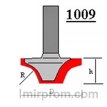 Фреза ГЛОБУС 1009 R16 пазовая фасонная