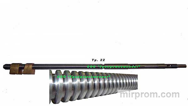 Винт поперечной подачи с гайкой 1К62