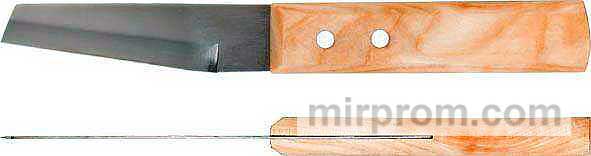 Нож сапожный нержавеющая сталь деревянная ручка 200 мм КУРС