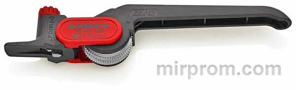 Инструмент для удаления изоляции KNIPEX 16 40 150 150 mm для круглых кабелей до 25мм глубина реза до 5мм сменные ножи