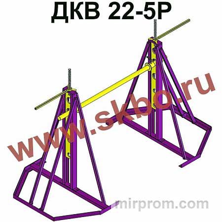 Разборный винтовой кабельный домкрат ДКВ 22-5Р