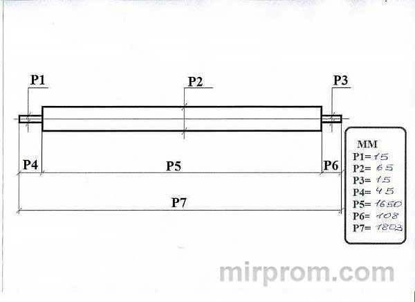 Валец моечный (губка) L=1650 для QX-16 [Завод YG]