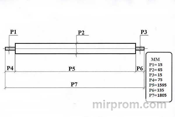 Валец моечный (губка) L=1805 для QX-16