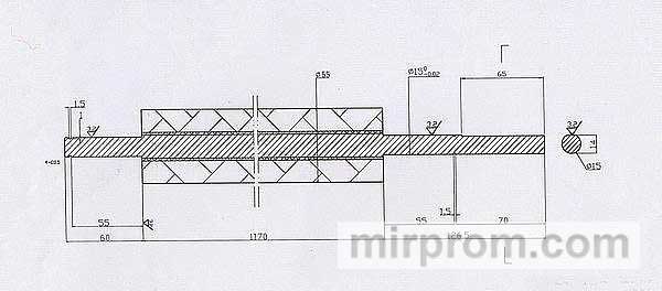 Валец моечный L=117см (губка) для QX-12