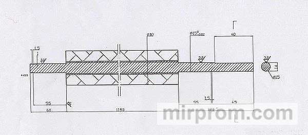 Валец моечный (губка) L=1190мм для QX-12 [Завод YG]