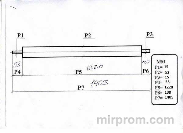 Валец моечный (губка) L=1220мм для QX-12