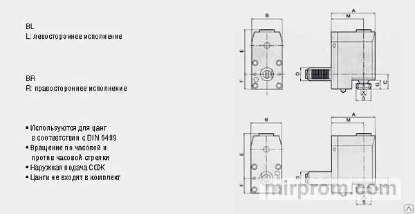 Радиально сверлильно-фрезерная головка BR/BL