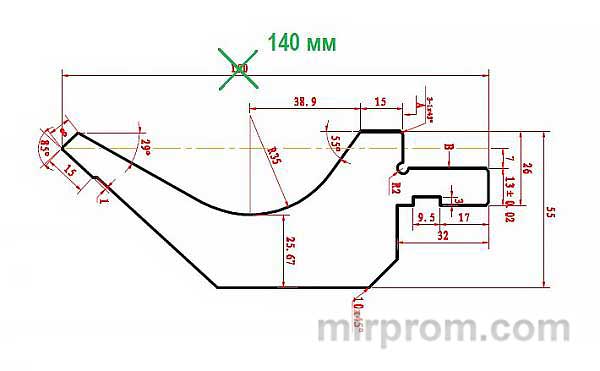 Пуансон (сталь 42CrMo) комплект для HPB-K80/3200