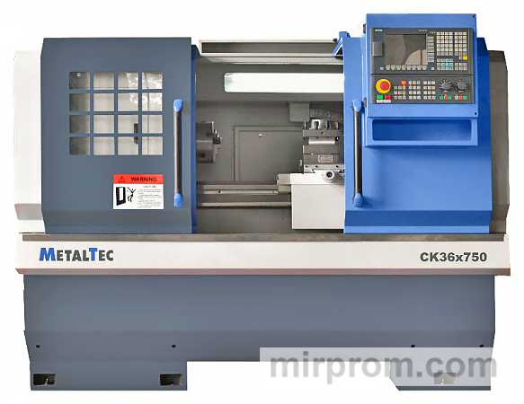 Токарный станок c ЧПУ с горизонтальной станиной MetalTec CK 36x750