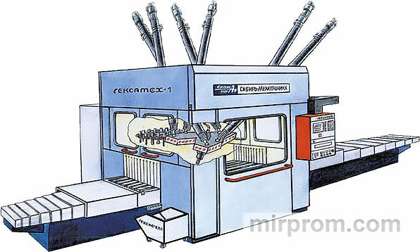 Высокоскоростной пятикоординатный ОЦ с параллельной структурой класса Гексапод Гексамех-1