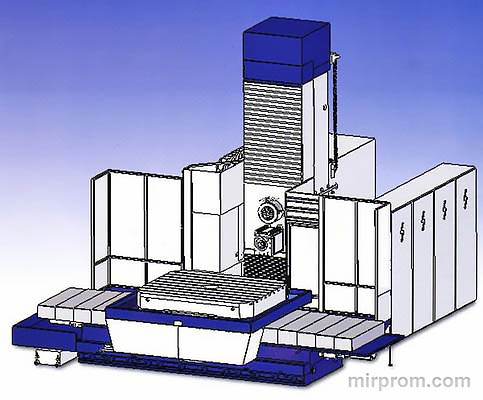 Станок горизонтально-расточный с выдвижным шпинделем и ползуном с ЧПУ и АСИ ИСП1250