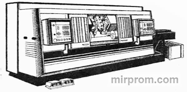 Полуавтомат токарный патронный двухшпиндельный с ЧПУ МК7542МФ3