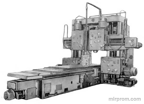 Станок продольно-фрезерный двухстоечный трехшпиндельный 6Г610