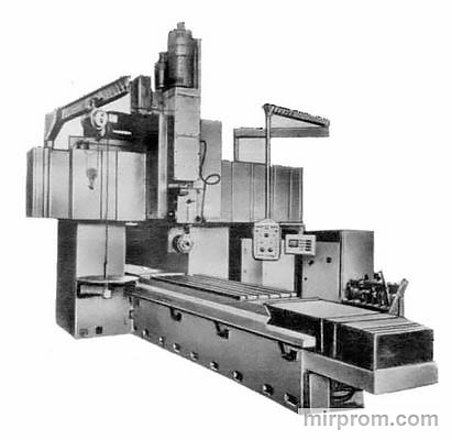 Станок продольный многооперационный фрезерно-расточный двухстоечный с УЦИ и преднабором 6М608Ф1