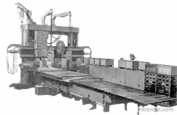 Станок продольный строгально-фрезерный двухстоечный 7Б225М8Ф1
