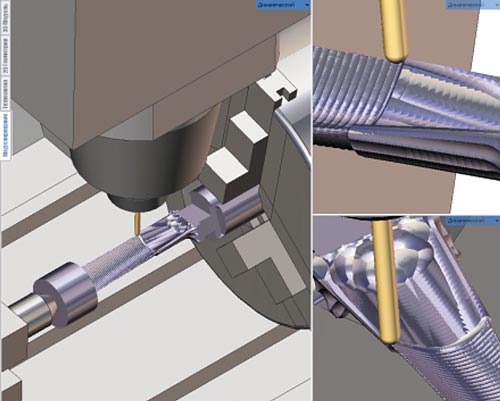 Моделирование обработки лопатки турбины