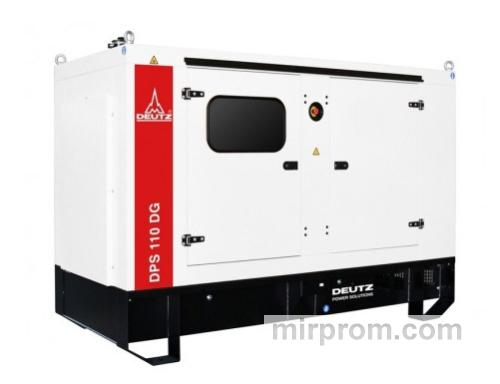 Дизельный генератор в шумозащитном кожухе на открытой площадке