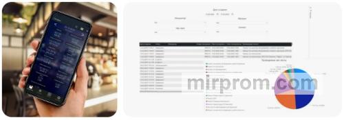Экран смартфона с открытым интерфейсом программы аудита торговой точки