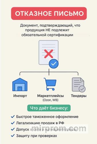 Инфографика со списком товаров, которые разрешено и запрещено вносить в бланк отказного письма