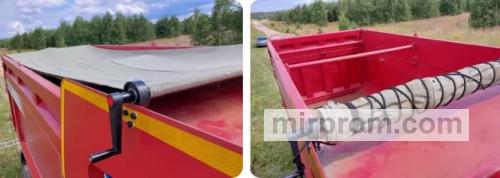 Механизм быстрого сматывания защитного полога зерновоза