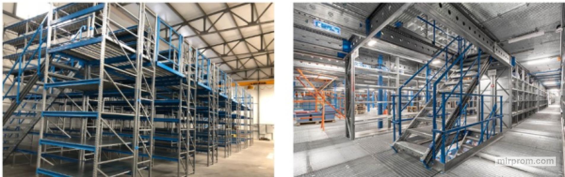 Мезонин на рамах легкий полочный