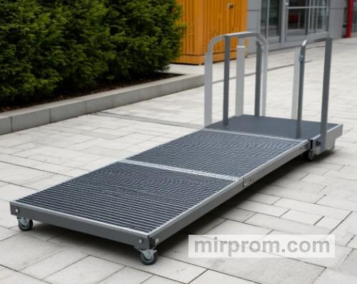 Низкопрофильные платформенные весы с пандусом для заезда тележек