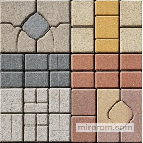 Образцы тротуарной плитки: формы, цвета, фактуры