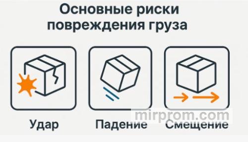 Пример повреждения груза из-за некачественной упаковки