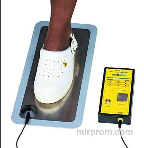 Проверка сопротивления ESD-обуви на тестере