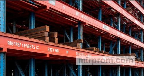 Склад стальных двутавровых балок