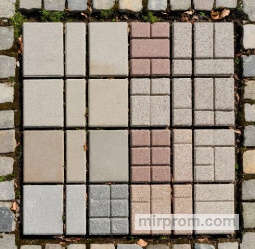 Сравнительная таблица характеристик разных видов тротуарной плитки