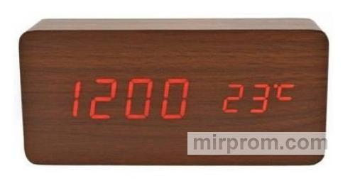 Электронные часы VST 862 в деревянном корпусе для современного интерьера