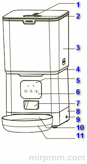 Автоматическая кормушка Automatic Pet Feeder VALBEN Инструкция