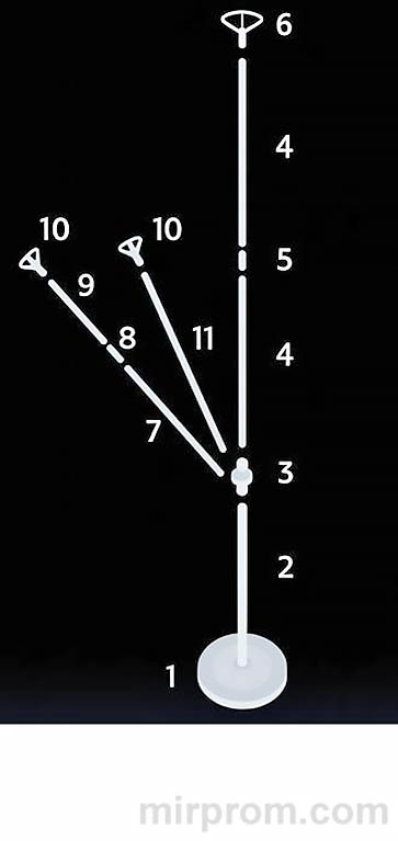 Инструкция по сборке подставки для надувных воздушных шаров
