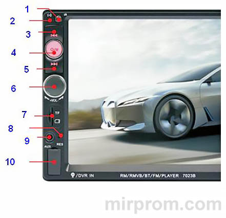 Автомагнитола CAR MP5 PLAYER Инструкция
