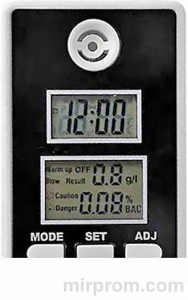 Дисплеи алкотестера Дельта АТ-500 Инструкция